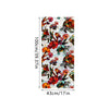 Botanical print static cling window film featuring colorful tropical flowers and succulents