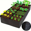 Extra large 8-grid elevated garden bed filled with various green and yellow vegetables and flowers