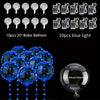 A set of 10 clear balloons and 10 blue light balloons for party decoration