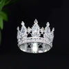 A sparkling silver tiara crown accessory with clear stones, suitable for a cake topper or hair decoration.