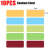 A set of 10 random color reusable magnetic dry erase labels and stickers in various rectangular shapes.