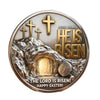 Easter "The Lord Is Risen" Inspirational Coin — Faith & Prayer Keepsake