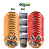 A set of 40 party decorations featuring a monster truck theme with tableware and backdrop