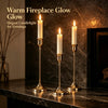 Classic Metal Taper Candle Holders, Set of 3