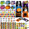 A set of 168 Halloween stationery gift bags featuring various spooky and trick-or-treat themed designs.