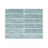 A grid of light blue, textured self-adhesive tile stickers for wall decoration.