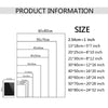 A diagram showing various sizes of a canvas art print, including dimensions in centimeters and inches.