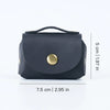 Genuine Leather Coin Purse with Secure Hasp Closure