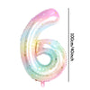 Pastel Rainbow Number Foil Balloon (40 inch)