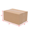 A brown corrugated cardboard box with dimensions 4 inches by 8 inches by 6 inches.