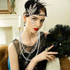 1920s Gatsby Flapper Accessory Set with Headband, Gloves, Pearl Necklace & Cigarette Holder