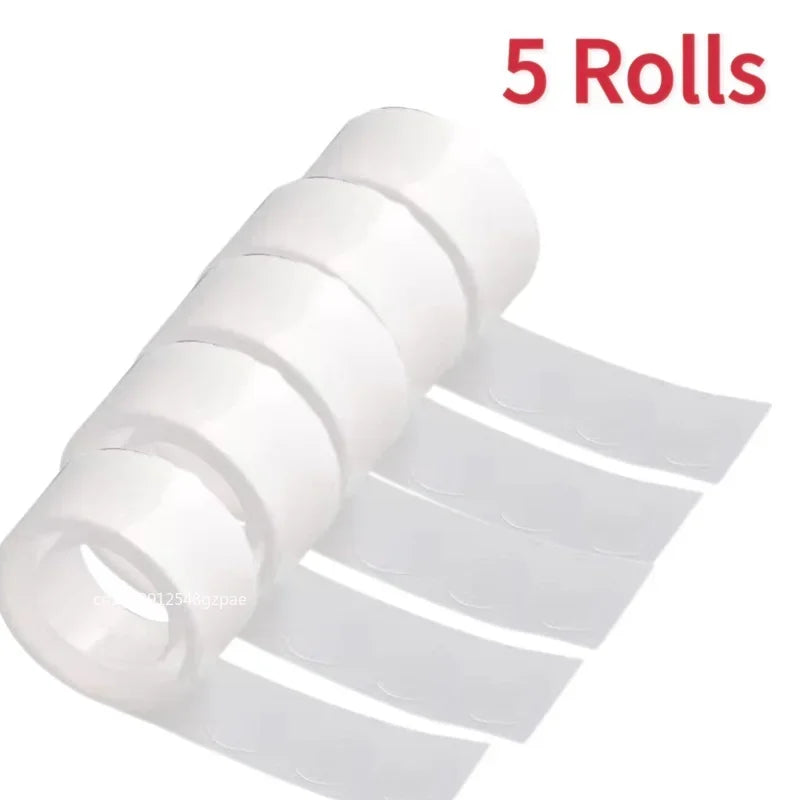 Cinco rollos de pegatinas adhesivas de puntos reutilizables para decoración de globos
