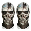 A realistic 3D skull balaclava mask covering the face for horror or Halloween