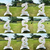 White standing foil balloon with a number design featuring a crown and birthday text.