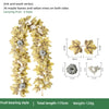 A long garland featuring 36 maple leaves and rattan vines on both sides for autumn home decor.