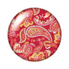Round Leaf Pattern Flat Back Glass Cabochons for Jewelry Making