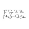 Black script text listing various ingredients like Tea, Sugar, Rice, Pasta, Baking Beans, Salt, and Coffee.