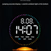 An LED ambient light alarm clock displaying 14:07 with a jumping seconds display and colorful light at the bottom.