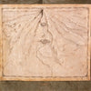 Vintage retro world map canvas wall art featuring a hand-drawn landscape illustration on aged paper.
