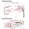 Pink cherry blossom tree wall stickers for kids rooms showing the finished size and received sheets.