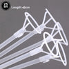 A set of clear plastic balloon arch kit with stands for weddings and parties