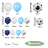 Football-Themed Balloon Garland Kit — 116-Piece Blue & White Party Decor