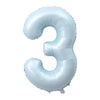 Pastel Pink & Blue Foil Number Balloon for Birthdays & Celebrations