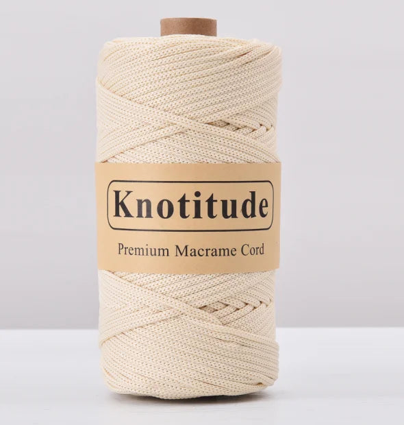 4mm Polyester Macrame Cord - 300g Spool for Knitting & DIY Crafts