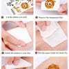 Six steps demonstrating how to apply and remove realistic black butterfly temporary tattoos on the skin.