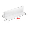 Clear acrylic shelf divider with dimensions 6cm high and 30cm long.