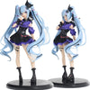 A detailed figure of a Gothic Lolita Miku action fairy doll with light blue hair and purple outfit.