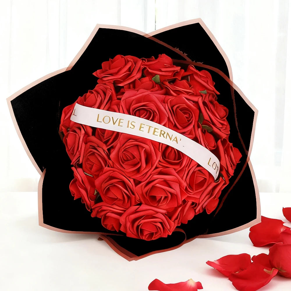 Set of 25 Red Artificial Roses for DIY Wedding Bouquets and Centerpieces