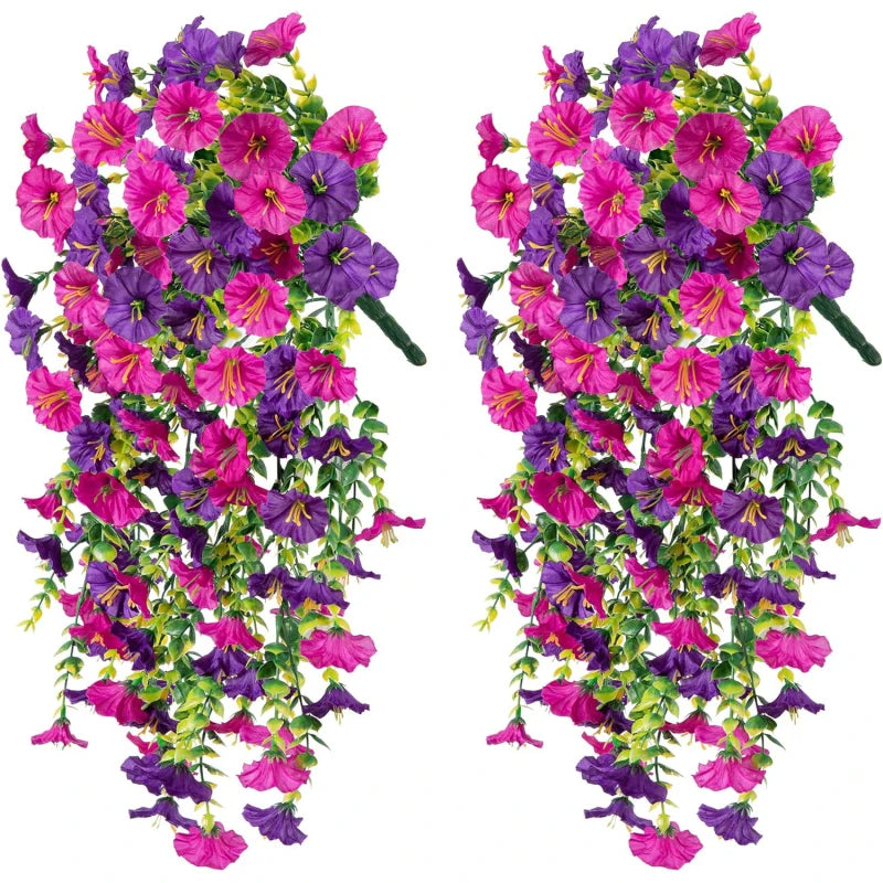 Vibrant Artificial Morning Glory Vine Garland