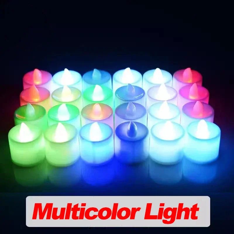 Flameless LED Tealight Candles with Warm Glow