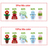 A set of 5 or 10 silicone plant beads in various colors and shapes for jewelry making and DIY crafts