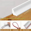 Perfil de pared autoadhesivo y waterproof blanco mostrado en diversas aplicaciones y características.