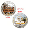 A commemorative coin set featuring the Last Supper scene and a cross design on the front and back.