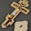 Handcrafted Wooden Orthodox Crucifix Desk Display