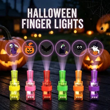 Halloween LED Finger Lights - Glow in the Dark Party Favors