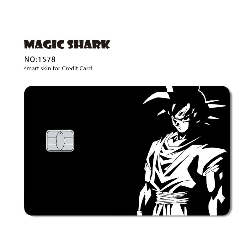 A black card skin featuring a Dragon Ball Super Saiyan character design.