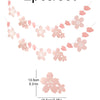 A delicate pink cherry blossom paper flag banner featuring two strands of flowers.
