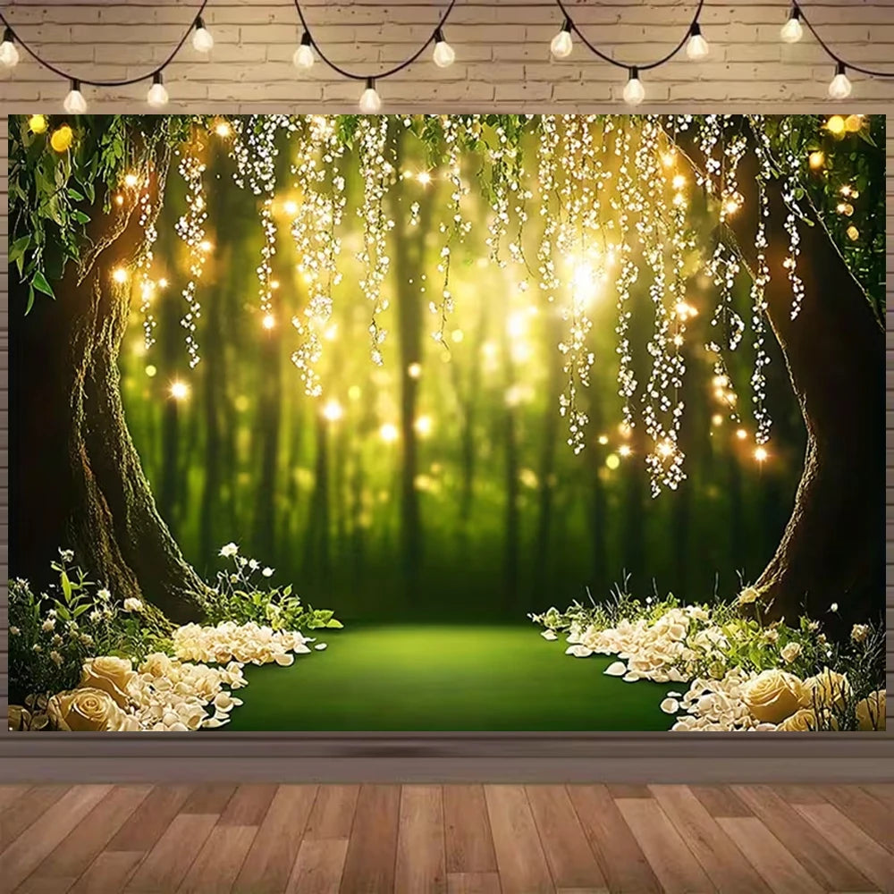 Enchanted Forest Birthday Party Photography Backdrop