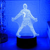 A glowing outline of a football player wearing number 7 illuminates against a blue background.