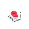 A red and white 3D printed cartoon animal figurine with dimensions of 1.8cm high and 2cm wide.
