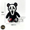Ghost Face Bear Plush Toy – Black & Pink Two-Tone Halloween Bear
