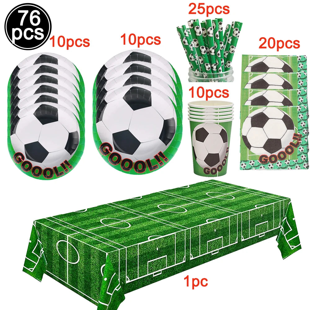Soccer Party Disposable Tableware Set
