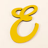 A gold 3D acrylic letter wall sticker shaped like the capital letter E.