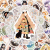 A collection of cute doodle stickers featuring various animal characters and whimsical designs.