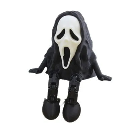 3D Printed Articulated Ghost Figurine – Poseable Desk Decor