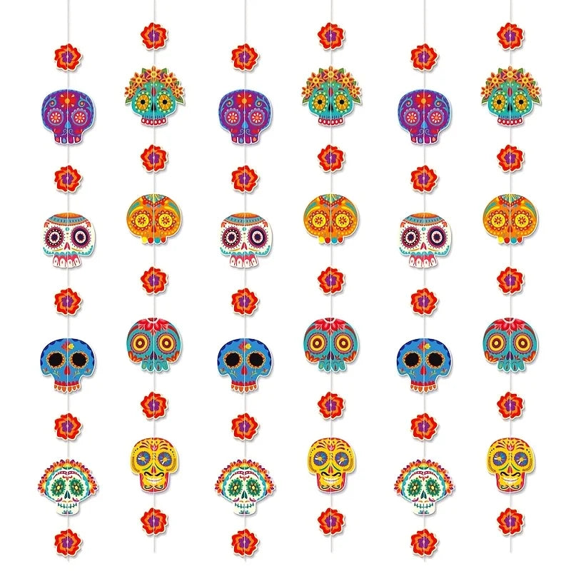 Day of the Dead Skull Garland Hanging Decorations